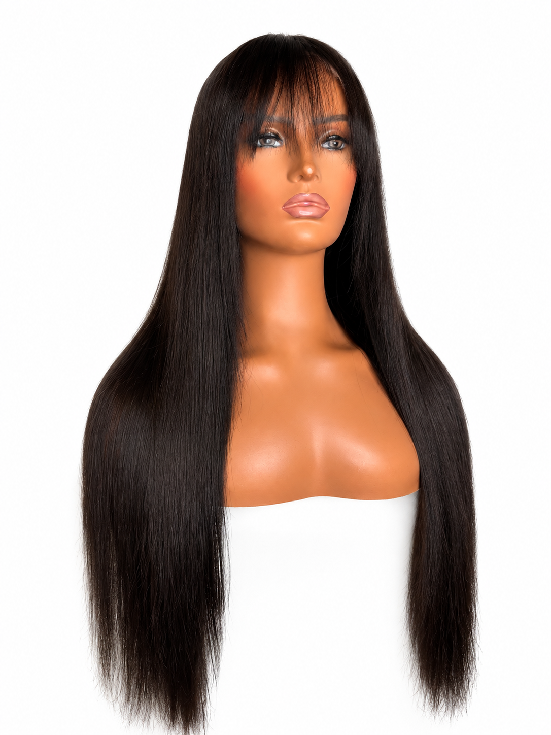 Black Feathered Fringe Wig – 20"