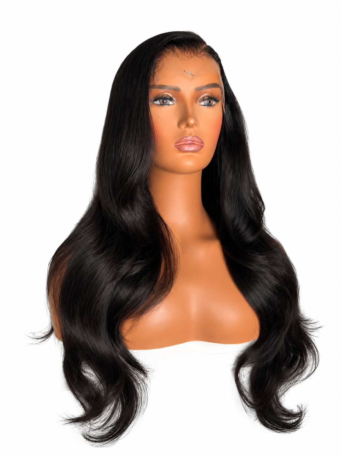 Black Side Part Wig 20"
