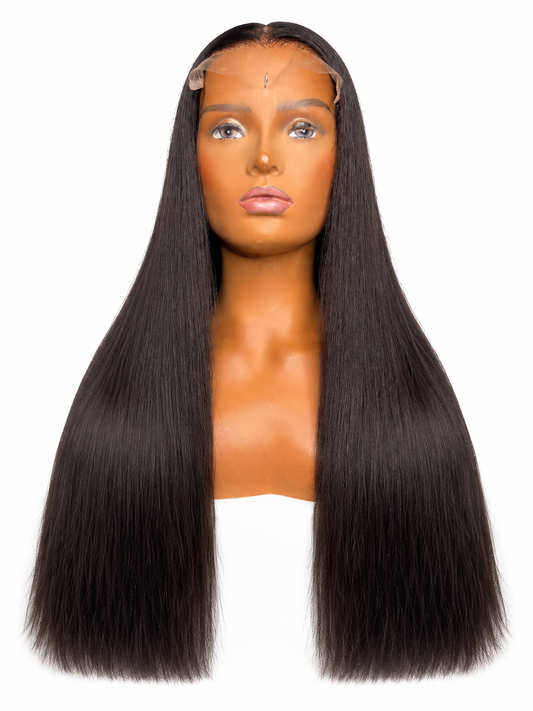 SEA- Black Middle Part Wig 20"
