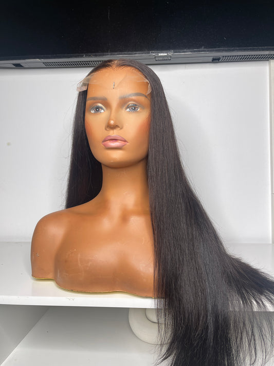 SEA- Black Middle Part Wig 24"